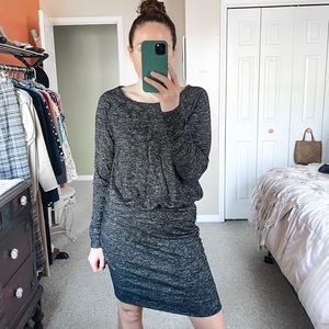 Banana Republic Stretchy Cotton Dress Grey Sz M